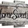 bulk purchase jetec home sweet home sign, rustic wood , large farmhouse home plaque wall hanging wooden sign for bedroom, living room, wall, wedding decor (gray) trade price