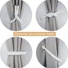 bulk purchase 4 pack white magnetic soft curtain tiebacks cotton hand-woven tieback holdback home decorative tie backs with wooden buckle for home office decor factory discount