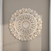 bulk purchase deco 79 wood floral handmade home wall decor intricately carved mandala wall sculpture, wall art 35" x 2" x 35", white trade price