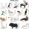 dropship from factory toymany 14pcs mini arctic animals figurines set, polar animals toys with polar bear, caribou, penguin, walrus, wolf figurines cake toppers birthday easter gifts for preschool kids mass production supply