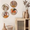 bulk purchase qunclay 4 pieces boho wall art wooden bohemian wall decor hanging art nursery wall decor farmhouse geometric hanging decor 10 inch aesthetic wood minimalist wall art for apartment bedroom trade price