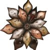 factory direct touch of class arris layered floret wall art - metal - multi metallic - copper, bronze, gold, silver - striking blossom decor for bedroom, living room, dining room, entryway, foyer volume discount