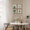 bulk purchase artbyhannah framed bathroom wall art set of 4 for botanical wall decor green plant picture frame collage set for home living room decoration (walnut, 10x10) trade price