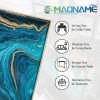 wholesale direct maoname plastic decorative tray, marbling tray with handles, rectangular coffee table tray, serving tray for ottoman, bathroom, 15.7” x 11.8”, blue bulk purchase at factory prices