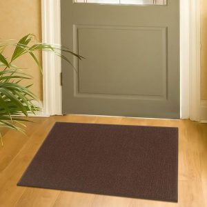 global sourcing machine washable modern solid design non-slip rubberback 2x3 traditional area rug for entryway, bedroom, kitchen, bathroom, 2'3" x 3', brown oem/odm services
