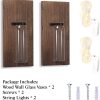 bulk purchase 2 pack wood wall sconces farmhouse decor, wall planters for indoor plants, wood glass rustic wall decor for living room, farmhouse wall hanging glass wall vase sconces (brown) trade price