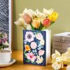 oem/odm services uiifan book shaped small flower vase decorative ceramic vases cute home decor for bookshelf dining table desk office home decor unique vase for book lovers (retro flowers) affordable bulk deals