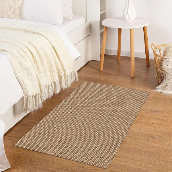 global sourcing kozyfly boho rugs for entryway 2x3 ft small area rugs washable rugs rubber backed front door rug cotton entrance rugs for front porch bathroom kitchen bedroom, tan/brown oem/odm services