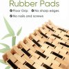manufacturer direct natural bamboo bath mat, 24 x 16 inches non-slip bamboo shower mat, waterproof foldable small wood bath mat for bathtub, sauna, spa, indoor or outdoor bathroom accessories trade price