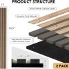 bulk purchase wood panels for wall and ceiling, 94.5"×11" wall panels for interior wall decor, 3d wood slat wall panel/fluted sound absorbing panel - walnut 2 pack trade price