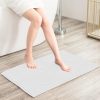 global sourcing subrtex bathroom rugs chenille bath rug soft short plush bath mat soft shower mat water absorbent shower mat quick dry machine washable(white,16" x 24") oem/odm services