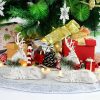 dropship from factory benzoyl christmas reindeer decoration sitting reindeer figurine deer table top figurine statue reindeer ornaments for home office tabletop christmas decoration supplies, 7.7 x 7.1 inch mass production supply