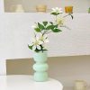 oem/odm services jspyfits glass hydroponic flower vase, 7 inches colored glass bubble vase for flower, three-layer glass funky vase for home/office/weddings/party table flower decor (milky green) affordable bulk deals