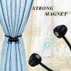bulk purchase tifanso black magnetic curtain tiebacks - 4pcs curtain tie backs for curtains, decorative curtain ties holdbacks for drapes, boho drapery tiebacks, no drill curtain hooks for bedroom, farmhouse decor factory discount