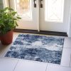 global sourcing modern washable area rug, 2x3 navy and grey small bath rug soft non-slip abstract entryway mat, indoor floor mat accent carpet for bathroom enterance oem/odm services