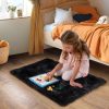 global sourcing small black area rug, 2x3 rug for bedroom shaggy throw rugs for dorm rug, soft shag carpet for kids room, plush comfy fluffy bedside rug for home decor aesthetic oem/odm services