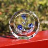 dropship from factory longwin crystal tulips flower figurines with a outer circular ring, glass spring bouquet collectible figurines home decor - gift idea for mothers day, valentine's day (cobalt blue) mass production supply