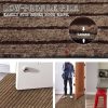 manufacturer direct ayoha runner rug 2' x 6' indoor/outdoor carpet runners, hallway kitchen entryway bedroom area rugs with natural non-slip rubber backing, garage mat, brown/brown strip (available for custom sizes) trade price