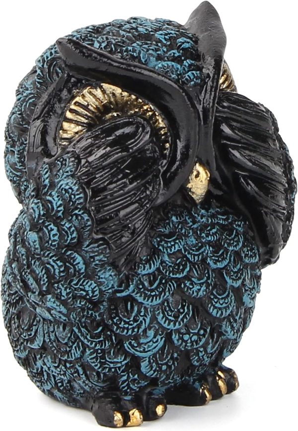dropship from factory owl figurine and sculptures for shelf decor accents,3 wise owl statue for living room bedroom decoration,retro animal decor,boho gift for women bird lover,see no evil hear no evil speak no evil mass production supply