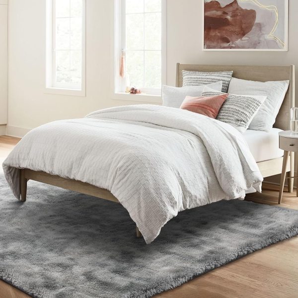 global sourcing fluffy soft area rugs for bedroom, 4x6 indoor modern area rugs fluffy living room carpets for kids bedroom home decor nursery rug, high pile soft throw rug, anti-skid, tie-dyed light grey oem/odm services