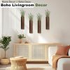 bulk purchase 4 pack wood wall planter with artificial eucalyptus, modern wall decor for living room bedroom bathroom entryway, farmhouse boho wall vases for dried flowers and faux plants trade price