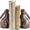 supplier direct creative co-op decorative resin rabbit bookends, bronze, set of 2 wholesale prices