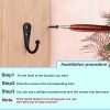 competitive pricing 15 pcs black wall mounted coat hooks, hanger hook with 30 pieces screws for hanging hat, towel, key, robe, coats, scarf, bag, cap, coffee cup, mugs one-stop wholesale