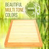manufacturer direct serenelife heavy duty natural or shower floor foot platform rug with elevated design for water evaporation and non slip rubber feet for indoor outdoor use bamboo wood bathroom bath mat trade price