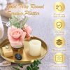 wholesale direct thenshop 3 pieces round serving tray stainless steel round coffee table tray circle decorative tray decorative vanity tray jewelry makeup organizer for bathroom candle perfume (gold,12 inch) bulk purchase at factory prices
