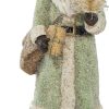 dropship from factory raz imports glittered resin santa figure (green) mass production supply