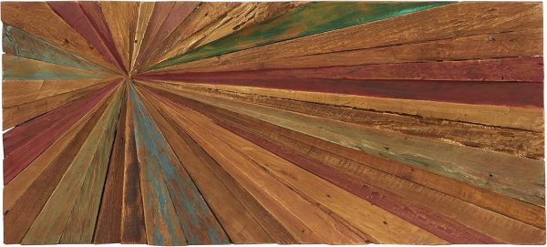 bulk purchase deco 79 teak wood starburst handmade home wall decor radial wall sculpture, wall art 39" x 1" x 18", brown trade price