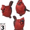 dropship from factory banberry designs cardinal figurine birds decoration - set of 3 styles - 4 inch high mass production supply