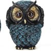 dropship from factory owl figurine and sculptures for shelf decor accents,3 wise owl statue for living room bedroom decoration,retro animal decor,boho gift for women bird lover,see no evil hear no evil speak no evil mass production supply