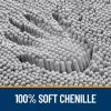 global sourcing olanly toilet rugs u-shaped 24x20, extra soft absorbent chenille contour bathroom rugs for toilet, dry quickly, machine washable, non-slip toilet bath mat, grey oem/odm services