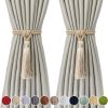 bulk purchase fenghuangwu curtain tiebacks tassel tie-backs, rope curtain tie backs handmade curtain holdbacks made from polyester 2 pack - beige factory discount