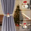 bulk purchase 4 pack christmas curtain tieback buckle aluminum alloy spring design curtain holdback carving design christmas curtain ties for drapes curtain ties backs modern style curtain holdback decor (snowman) factory discount