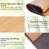 manufacturer direct small bamboo area rug 31.5''x20'', non slip bamboo runners rug for hallways entryway, small bamboo floor mat easy to mainten, floor protector mat neutral area rug trade price