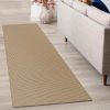 manufacturer direct earthall boho runner rug 2x6 ft washable runners for hallways cotton rubber backed kitchen runner braided indoor floor carpet runners for entryway, hallway, kitchen, bedroom, tan/brown trade price