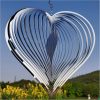 producer to buyer djuan wind spinner outdoor metal decorations,silver heart wind spinners for yard and garden,stainless steel wind chimes for outside decor,birthday gifts for mom,mother's day,aunt gifts discounted pricing