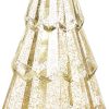 dropship from factory sparkle goldtone christmas tree lighted 13.75 inch acrylic decorative tabletop figurine mass production supply