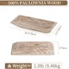 wholesale direct hanobe decorative wood dough bowl: long wooden centerpiece table decorations natural candle holder tray decor rustic unfinished trough centerpieces for dining room kitchen, white bulk purchase at factory prices