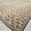 manufacturer direct 7'8''x10' modern leopard print tan wool and bamboo silk oriental rug multi sizes hand tufted for living room, bedroom, dining room, kitchen, hallway carpet trade price
