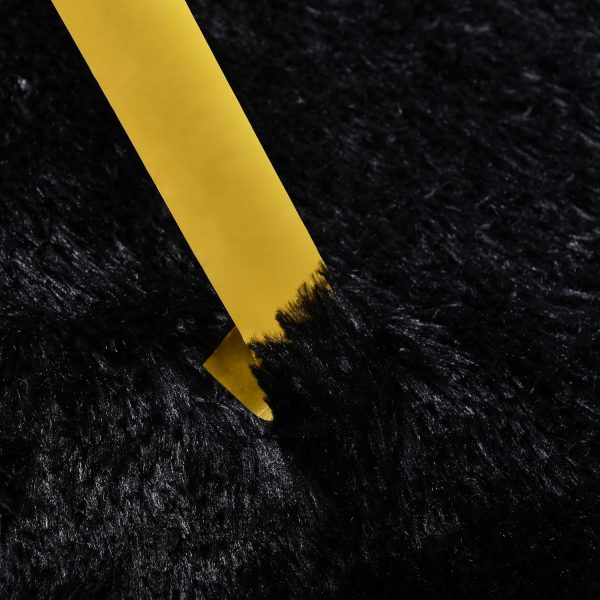 global sourcing small black area rug, 2x3 rug for bedroom shaggy throw rugs for dorm rug, soft shag carpet for kids room, plush comfy fluffy bedside rug for home decor aesthetic oem/odm services