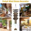 producer to buyer wind chimes for outside, 30"memorial wind chimes with 24 copper tubes and 16 copper bell for garden,patio,window wind chime hanging decoration,bronze memorial sympathy wind chimes gifts for mom discounted pricing