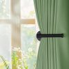 bulk purchase 2 pack curtain holdbacks no drill curtain tiebacks adhesive curtain holdbacks curtain pull backs curtain hooks no drill curtain holders curtain tie backs for curtains (2, black) factory discount