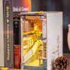 supplier direct rolife led book nook kit-decorative bookend stand-3d wooden puzzle for adults-bookshelf insert booknook-room decor for teen girls boys women men wholesale prices