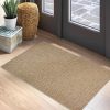 global sourcing earthall boho area rug 2x3 ft washable rugs for entryway braided throw rugs with rubber backing door mat indoor outdoor entrance small cotton woven carpet for kitchen foyer front door, tan/brown oem/odm services