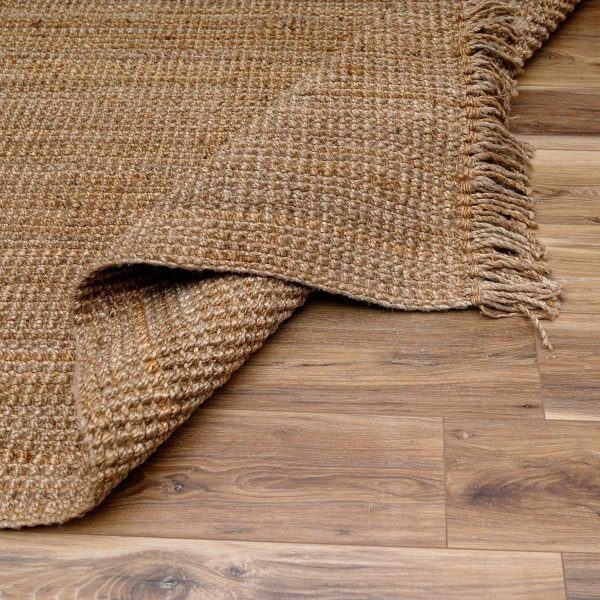 manufacturer direct hauteloom moncton sea grass jute rug - natural fiber area rug - natural fringe tassel - rattan wicker look carpet - brown - 3' x 5' trade price