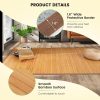 manufacturer direct giantex 5’ x 8’ bamboo area rugs - floor mat with anti-slip backing, durable roll-up floor rug, 60” x 96” indoor mat rug for dining room, living room, bedroom, entryway, bamboo carpet (modern) trade price