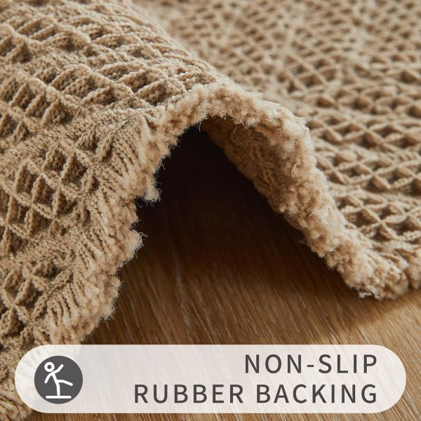 global sourcing bathroom floor mat,boho bath mat,super absorbent bath mat,bathroom rugs non slip washable, quick dry shower mats, ultra soft bath mat towel,brown,18"*30" oem/odm services